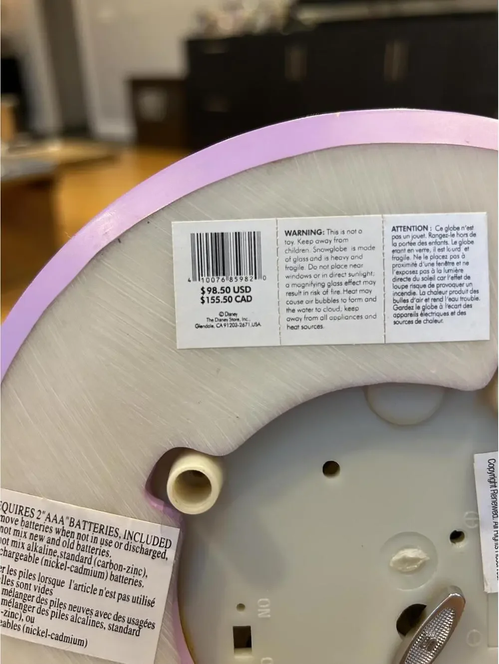 Disney Princess Carousel Snow Globe Music Box - Picture 3 of 9